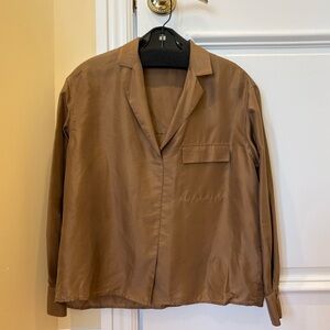 Vince Tan Satin Blouse